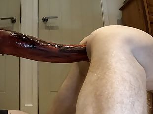 Massive Dildo Destroying my Ass and Bulging Belly- High speed Fuck ...
