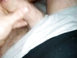 masturbation, amateur, ejaculation-sur-le-corps, énorme-bite, branlette, secousses, point-de-vue, culotte, sperme, solo