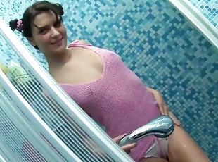 baignade, masturbation, orgasme, chatte-pussy, amateur, ados, jouet, natte, naturel, douche