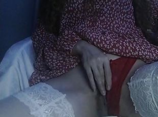 pelancapan, syahwat, alat-kelamin-wanita, amateur, milfs, ibu, merangsang-dengan-tangan, rambut-merah, perempuan-murah-slut, fantasi