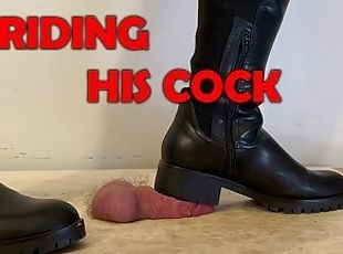 Riding Boots Cock Trample, Bootjob & Crush with TamyStarly - CBT, B...