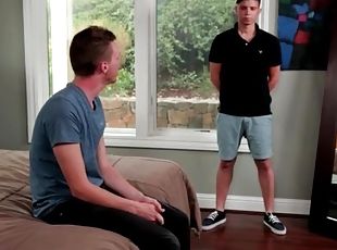 Kissing leads to sexy twink blowjob
