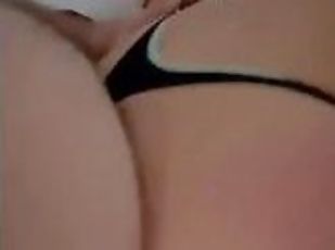 18 year old teen girl takes cock in her ass while her titties jiggle