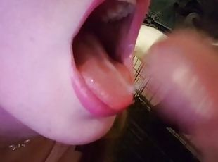 svær, amatør, blowjob, cumshot, stor-pikk, deepthroat, svelging, facial, cum, fingret-pretty