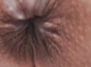 Wet anus winking in slow motion