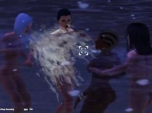 New years eve party ended up in winter swim and hot lesbian sex! fu...