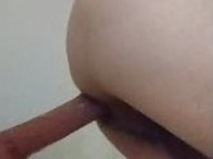 amatør, moden, bøsse, ridning, dildo, solo, pik