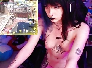 amatør, skønheder, teenager, webcam, solo, tatovering