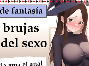 Spanish full JOI. Las brujas del sexo. Brujita timida ama el anal.