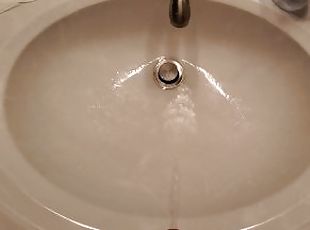 POV Hard Piss in Sink During House Party After Holding it in For So...