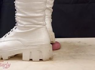 Cock and Balls Trample with 3 Sexy Boots, Bootjob & CBT with TamySt...