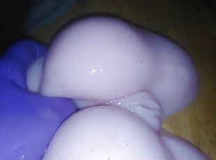 ALL MY MOTHERS LOVE A - DOLLSEX PURPLE LATEX GLOVES FISTFUCKING