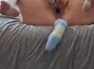 masturbácia, orgazmus, pička, striekanie-squirt, milfka, hračky, mamka, bbw, vibrátor, sólo