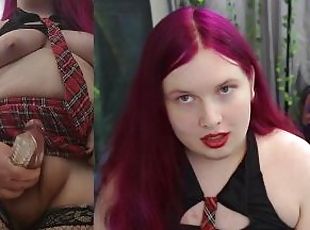 gros-nichons, masturbation, transsexuelle, amateur, ejaculation-sur-le-corps, énorme-bite, jouet, travesti, joufflue, rousse