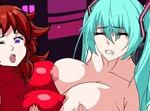 Friday Night Funkin Animation MIKU and GF Rubbing and Fingering The...