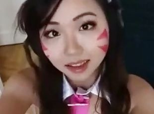 BUNNY DVA COSPLAY BLOWJOB