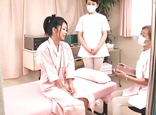sjuksköterrska, fitta-pussy, lesbisk, japansk, massage, fingerknull, trosor, naturlig, tight, uniform