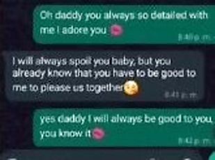 Whatsapp conversation chat with my sugar daddy, I convince him to f...