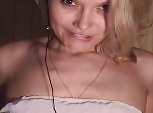 Nice russian girl masturbates and cums