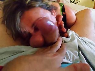 She Surprises Me Masturbating When She Wakes Up She Eats My Balls A...