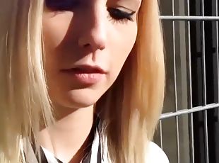 amatör, anal, hardcore, blond, toalett, underskön