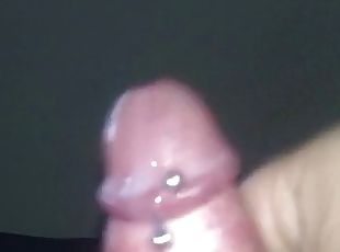 masturbation, amateur, ejaculation-sur-le-corps, percé, solo