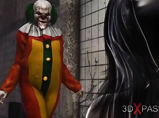 Super Hot Sexy College Girl Gets Fucked Hard By Evil Clown In Aband...