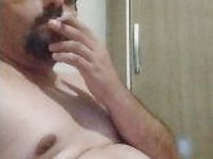 masturbação, amador, gay, punheta, brasil, sozinho, fumando