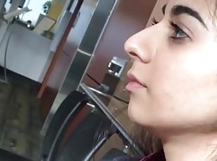 muie, intre-rase, hardcore, latina, pov, bucatarie, excitat