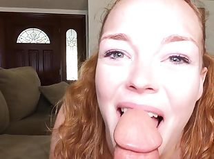 Close up HD POV video of Samantha Reigns sucking a hard dick