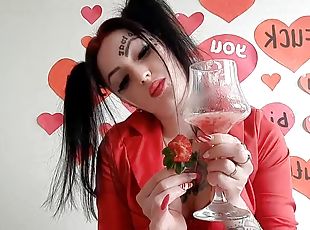 Happy Valentine day! Dominatrix Nika congratulates you and gives yo...