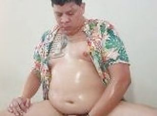 bapa, besar, zakar-besar, homoseksual, berahi, fetish, solo, bapa-daddy, tatu, zakar