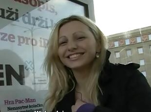 Czecj streets - Ilona takes cash for public sex