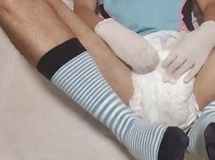 ABDL Diaper Boy Cumming In His Diaper