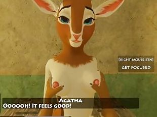 3D Furry game Vestina. I brought her the lost figurine and thanked ...