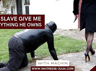 Mistress Julia - Teaser - This latex slave gives me everything he o...