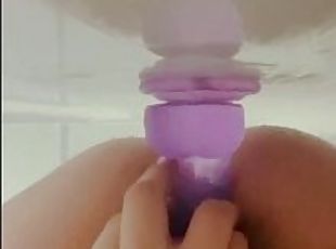 OF creator FayeeBabby playing in the shower with. 7 dildo