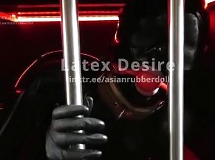 asien, masturbieren, muschi, dilettant, spielzeug, schwarz, fingerspiele, dildo, fetisch, latex