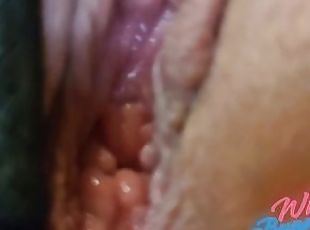 Amateur fingering close up, squirt orgasm! Want to see me use the fuck machine?