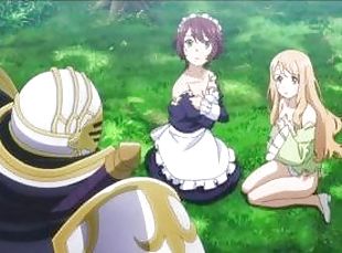 Hardcore Rough Sex Threesome with Knight in Forest Anime Hentai Unc...