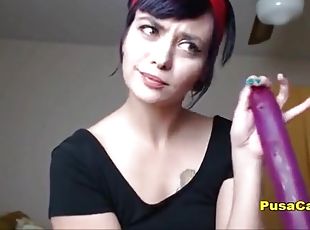 Hot and beautiful cam girl bought her so long dildo it is eleven in...