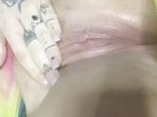 fisse-pussy, amatør, milf, fingering, pæn, solo, hanrej, brunette, tatovering