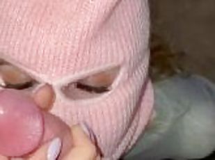 amatör, avsugning, cumshot, milf, pov, blond, maskiner-mask