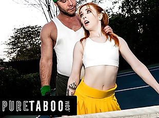 PURE TABOO Tiny Redhead Teen Madi Collins Begs Her Hot Tennis Coach...