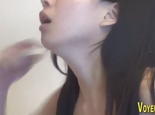 Asian teen rides dick