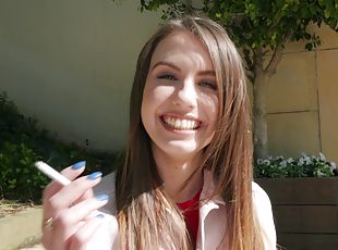 Playing with a hard dick in POV is enough to please Elle Rose