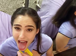 Cute Girl Scout Cums Hard W/ Daddys Cock In Her Mouth Gets Facial W...