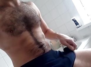 Huge Cock In The Bathroom