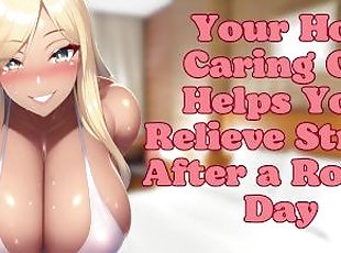 Your Hot Caring GF Helps You Relieve Stress After a Rough Day ? ASM...