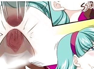 Bulma y milk les encanta las enormes vergas gruesas en sus pequeos coos